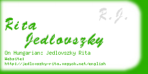 rita jedlovszky business card